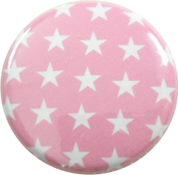 Stars button, pink-white